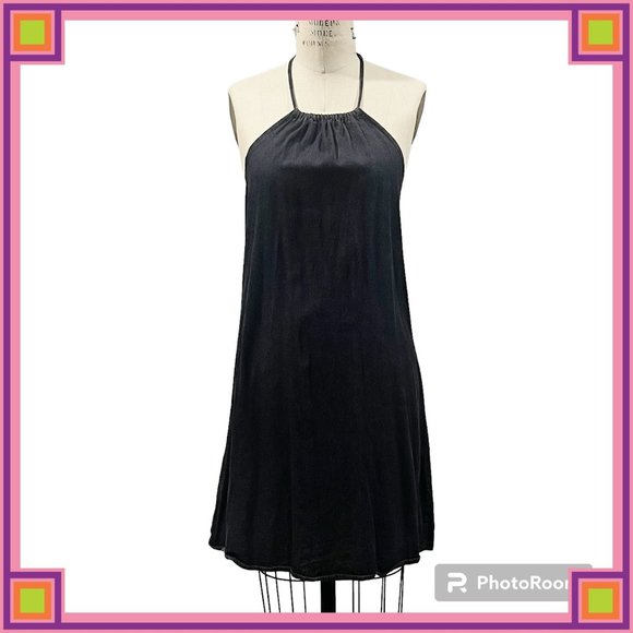 ASOS Halter Tie Denim Summer Dress - Size M - Picture 1 of 7